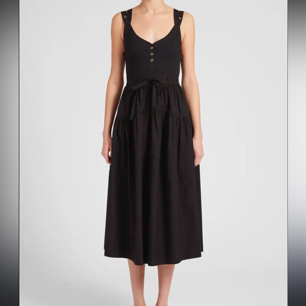 Ulla Johnson Elegant Black Midi Lilith dress sz 00